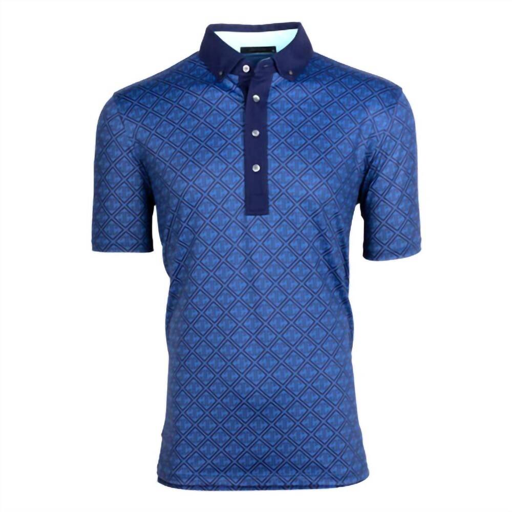NEW GREYSON CLOTHIERS men's west flag polo in mongoose